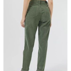 BDG corduroy mom jean high waisted green pants